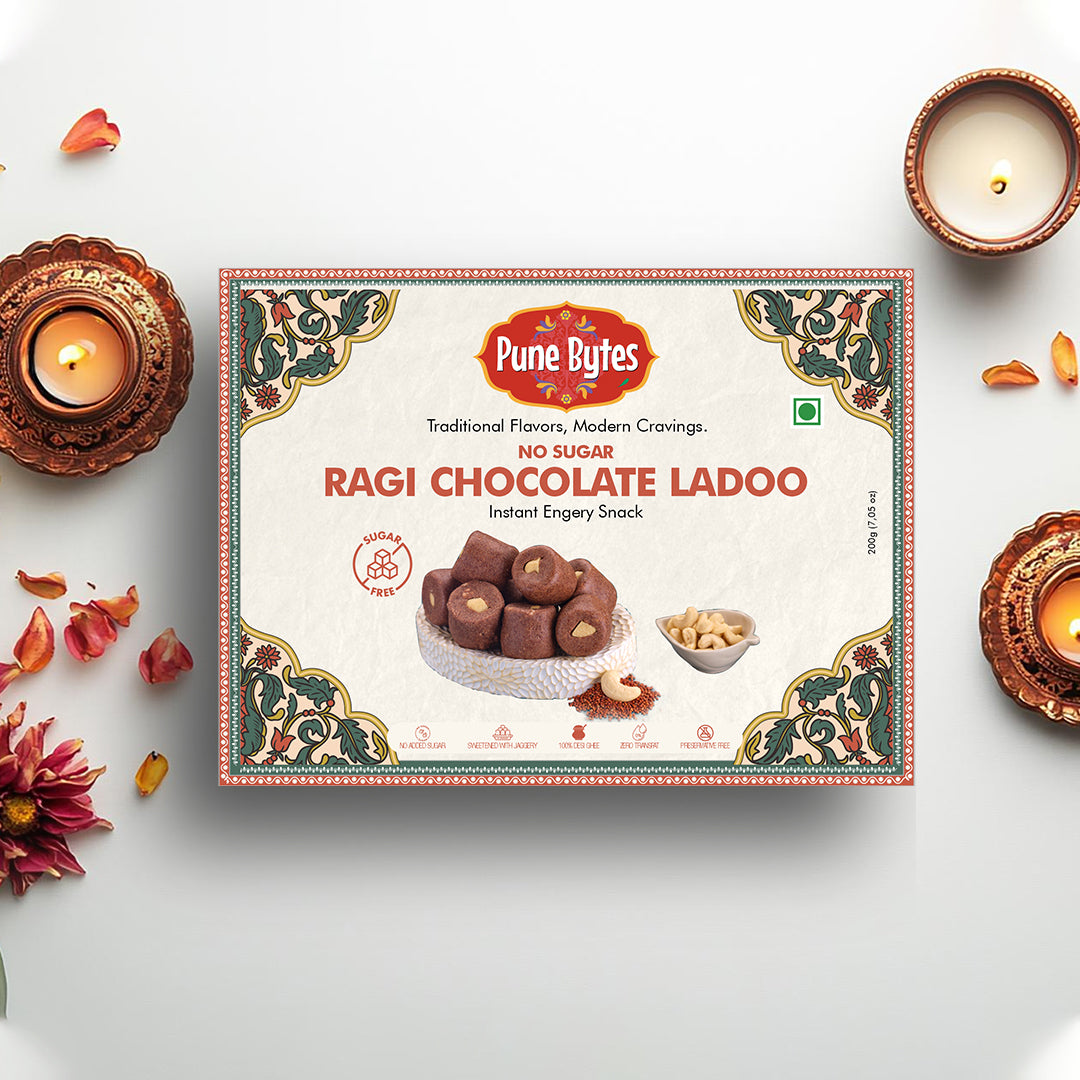 No Sugar Ragi Chocolate Ladoo (200g)